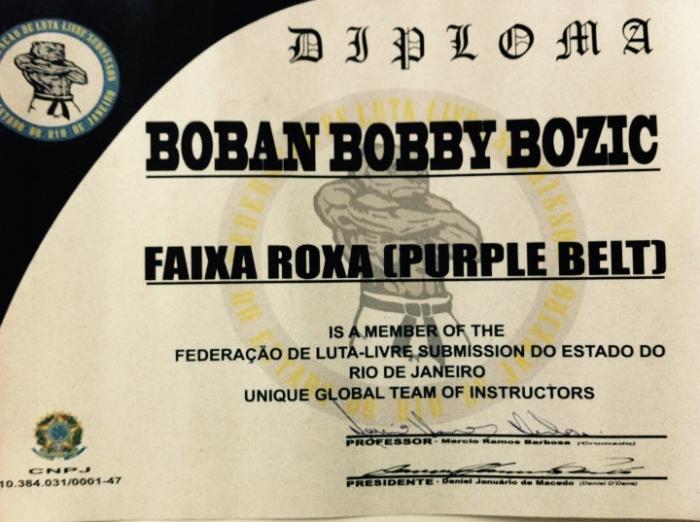 Purple belt · August 14, 2011 · Promoted by Marcio Cromado