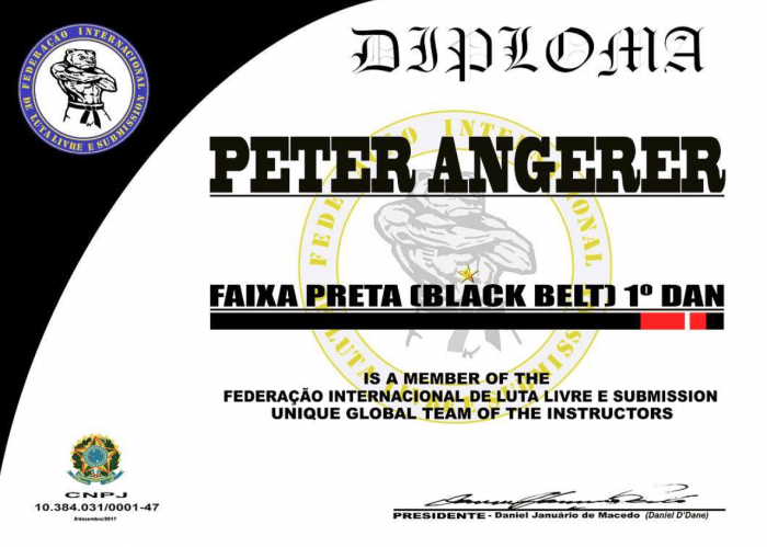 Black belt 1st degree · December 9, 2017 · Promoted by Daniel d'Dane