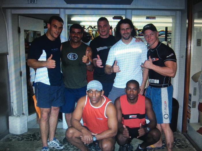 Rio 2003 team “Andyconda” sponsored by Malibu’s  “Rags Fightwear”