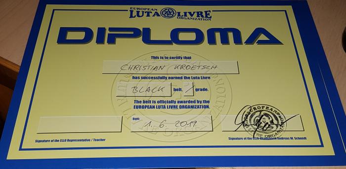 Black belt · June 1, 2019 · Promoted by Andreas Schmidt