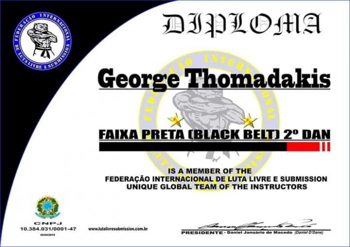 Black belt 2nd degree · April 30, 2019 · Promoted by Daniel D‘Dane
