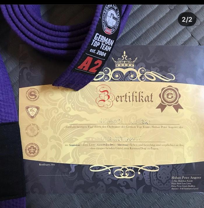 Purple belt · March 8, 2018 · Promoted by Peter Angerer