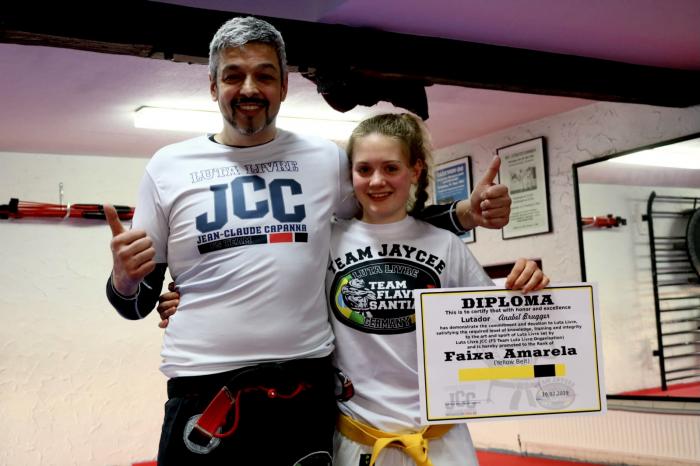 Yellow belt · February 16, 2019 · Promoted by Jaycee