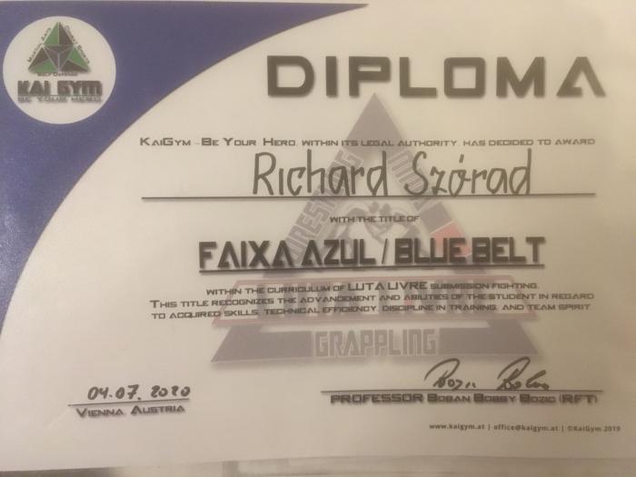 Blue belt · July 4, 2020 · Promoted by Bobby