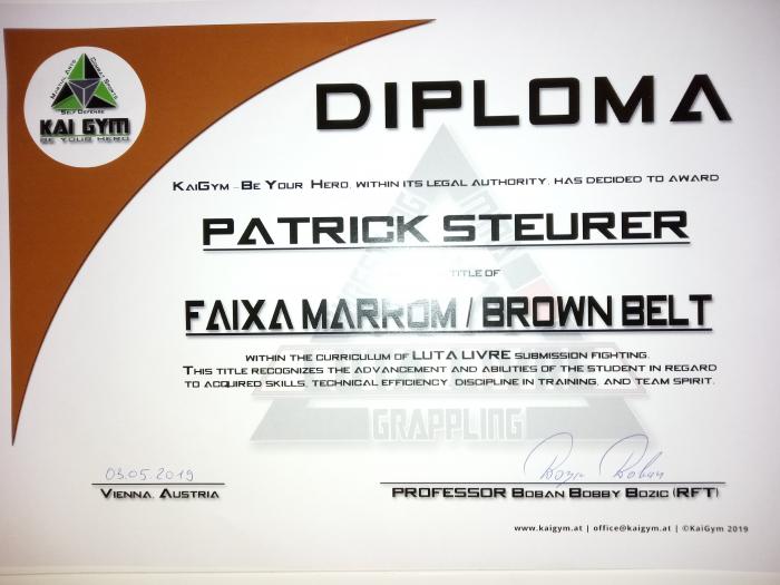 Brown belt · May 3, 2019 · Promoted by Boban Bobby Bozic