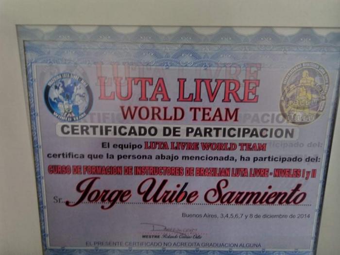 Blue belt · December 8, 2014 · Promoted by Mestre Rolando Carrizo