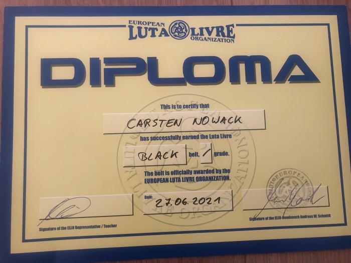 Black belt · June 27, 2021 · Promoted by Andreas "Andyconda" Schmidt