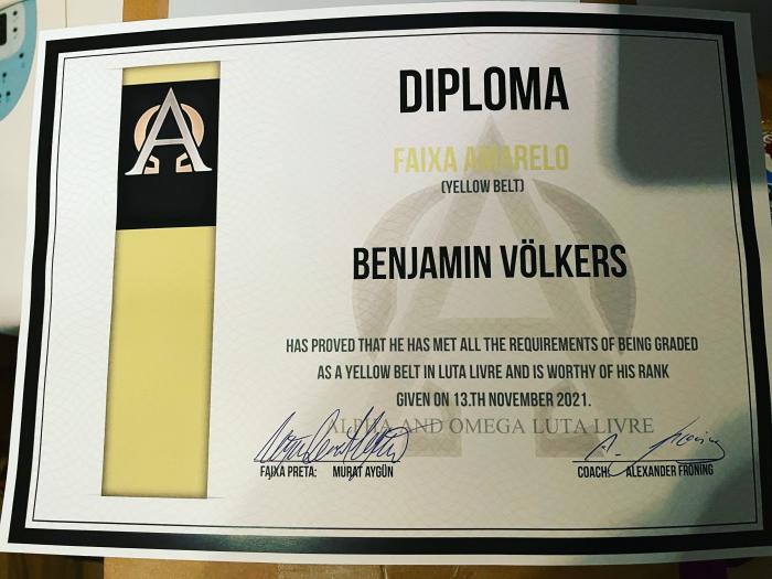 Yellow belt · November 13, 2021 · Promoted by Murat Aygün