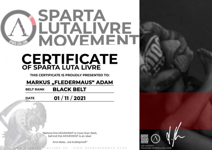 Black belt · November 1, 2021 · Promoted by Les