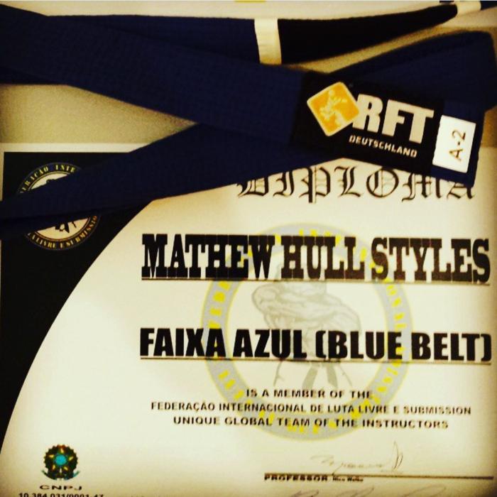 Blue belt · April 15, 2015 · Promoted by Nico Welko