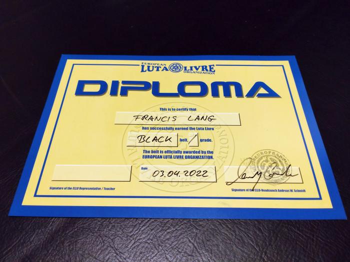 Black belt · April 3, 2022 · Promoted by Andreas Andyconda Schmidt