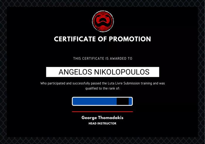 Blue belt · July 29, 2022 · Promoted by Sombra