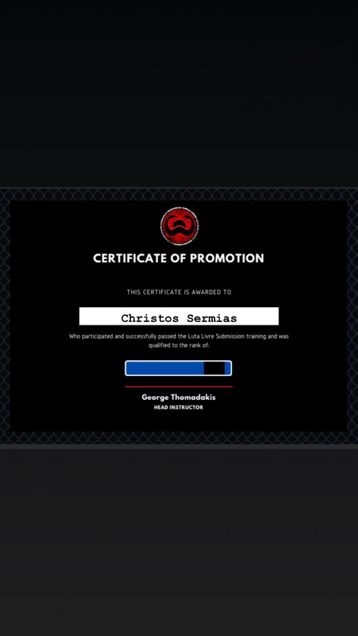 Blue belt · July 26, 2023 · Promoted by Sombra