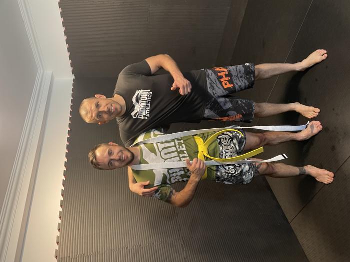 Yellow belt · July 3, 2023 · Promoted by Pat
